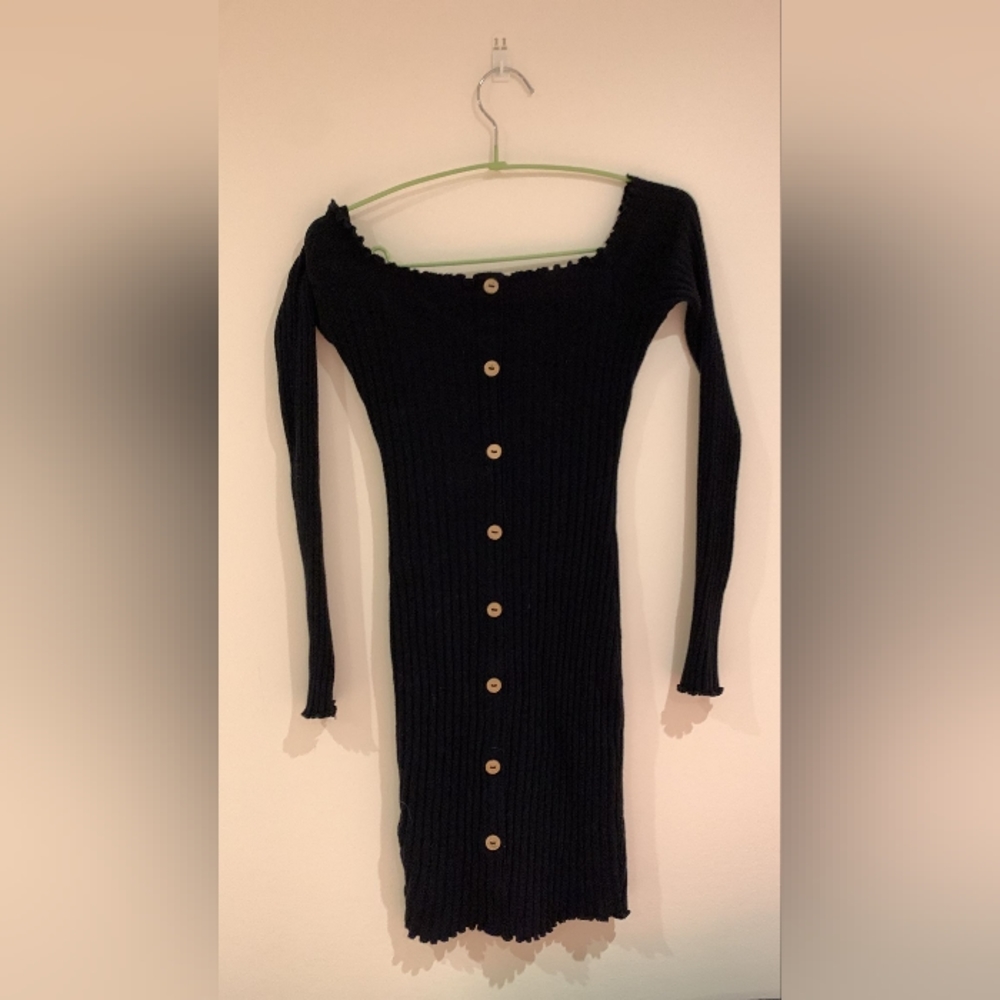 Fashion Nova off Shoulder Dress - Black